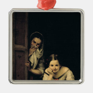 Women from Galicia at the Window, 1670 Metal Tree Decoration