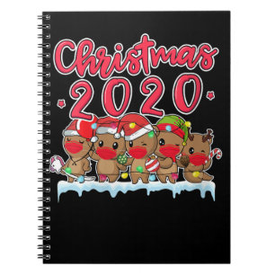 Women Funny Christmas 2020 Otters Face Mask Otters Notebook