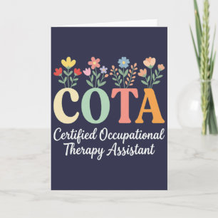 women funny floral COTA Certified Occupational Card