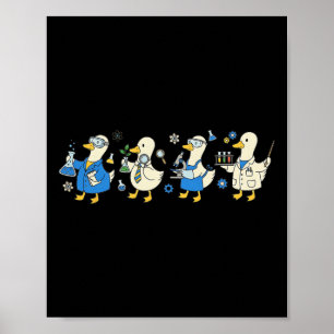 Women Funny Silly Goose Science Teacher Stem Ck To Poster