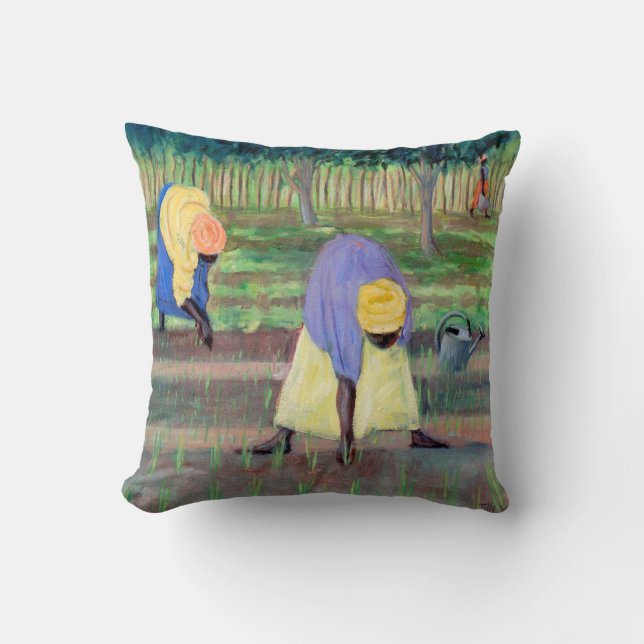 Women Gardening 2005 Cushion (Front)