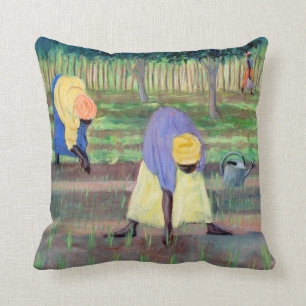 Women Gardening 2005 Cushion