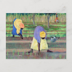 Women Gardening 2005 Postcard