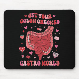 Women Get Your Colon Checked Gastro World Valentin Mouse Pad