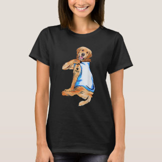 Women Gifts Golden Retriever Dog Tattoo I Love Mum T-Shirt