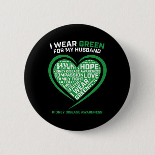 Women Gifts Husband Kidney Transplant Disease Awar 6 Cm Round Badge
