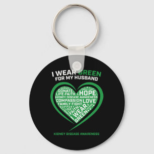 Women Gifts Husband Kidney Transplant Disease Awar Key Ring