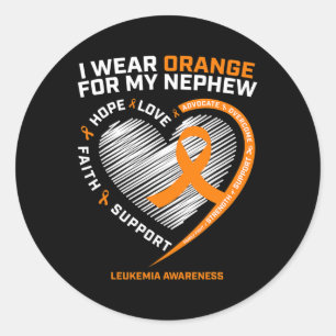 Women Gifts Leukaemia Awareness Nephew Leukaemia Classic Round Sticker