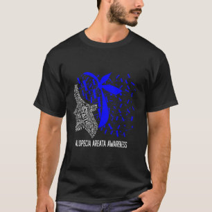 Women Gifts We Wear Blue For Alopecia Areata Aware T-Shirt