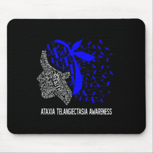Women Gifts We Wear Blue For Ataxia Telangiectasia Mouse Pad