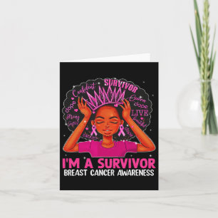 Women Girl I'm A Survivor Breast Cancer Awareness  Card