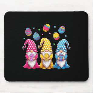 Women Girls Cute Gnome Easter Gnome Eggs Happy Eas Mouse Pad