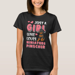 Women Girls Dog Dog Miniature Pinscher Min Pinsc T-Shirt