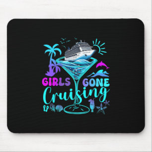 Women Girls Gone Cruising Matching Cruise Vacation Mouse Pad