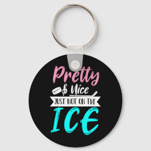 Women Girls Hockey Goalie Hockey Player Funny Ice Key Ring