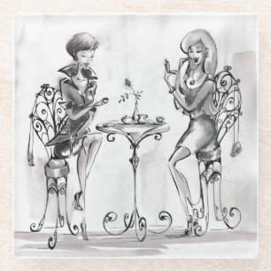 Women Glass Coaster