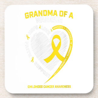 Women Grandma Grandson Grandaughter Childhood Gift Coaster