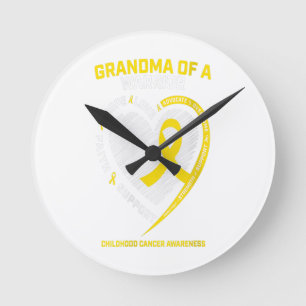 Women Grandma Grandson Grandaughter Childhood Gift Round Clock