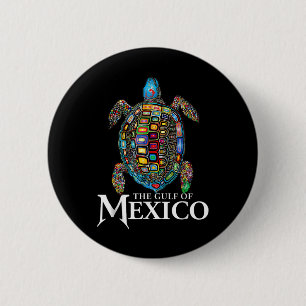 Women Gulf Of Mexico Forever Mexican Souvenir Sea  6 Cm Round Badge
