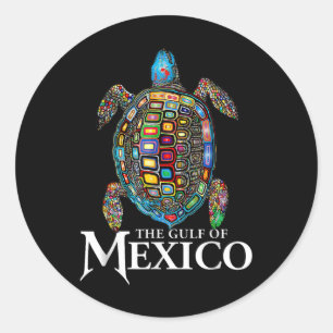 Women Gulf Of Mexico Forever Mexican Souvenir Sea  Classic Round Sticker