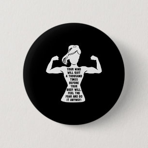 Women Gym Motivation Workout Motivational Fitness 6 Cm Round Badge