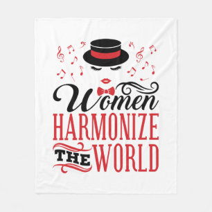 Women Harmonise the World Barbershop Singing Fleece Blanket