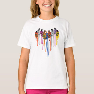 Women Heart Shape Watercolor Native American  T-Shirt