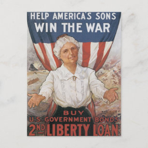 Women! Help America's Sons Postcard