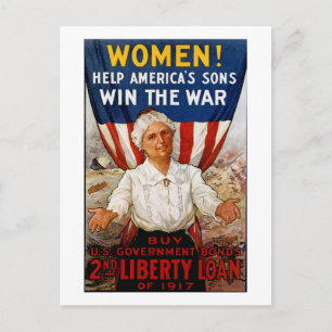 Women! Help America's Sons Postcard