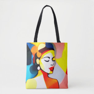 Women history month cute girl Canva tote bag
