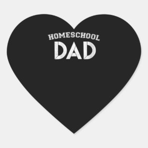 Women Home School Dad Fun Remote Learning Virtual Heart Sticker
