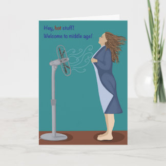 Women, humourous, funny, menopause, hot flashes card