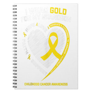 Women I Wear Gold For My Grandson Childhood Gift Notebook