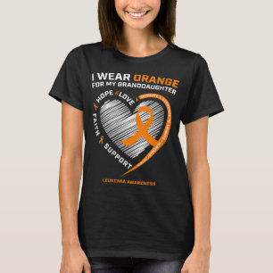 Women I Wear Orange For My Granddaughter Leukaemia T-Shirt