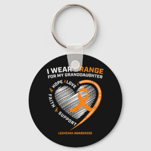 Women I Wear Orange For My Granddaughter Leukemia Key Ring