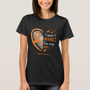 Women I Wear Orange For My Niece Leukaemia Awarene T-Shirt