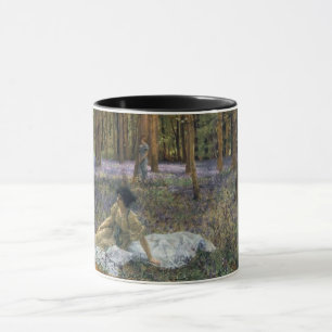 Women in a Forest of Bluebell Flowers Mug