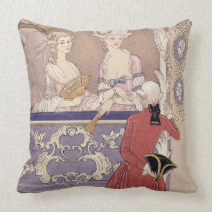 Women in a Theatre Box, illustration from 'Les Lia Cushion