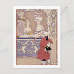 Women in a Theatre Box, illustration from 'Les Lia Postcard