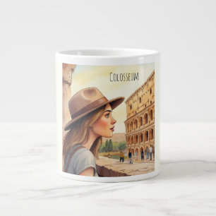 Women in Colosseum Rome, Roma, Italy Large Coffee Mug