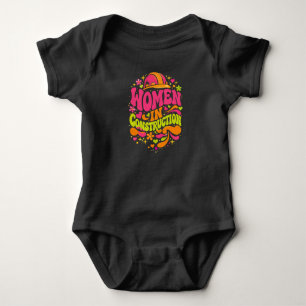 Women In Construction Retro Empowerment Baby Bodysuit