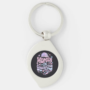 Women In Construction Retro Empowerment Key Ring
