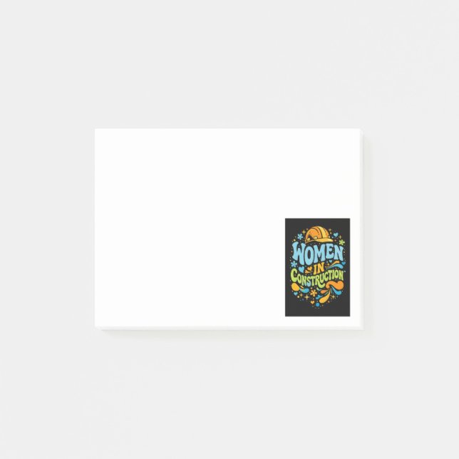 Women In Construction Retro Empowerment Post-it Notes (Front)