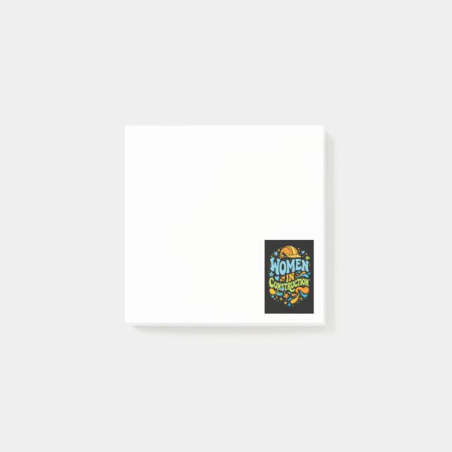 Women In Construction Retro Empowerment Post-it Notes (Front)