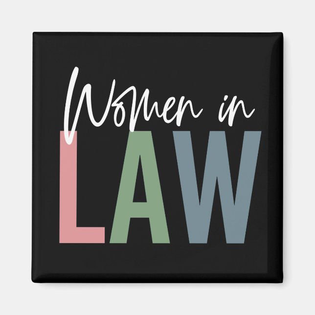 Women In Law Retro Attorney Law School Student Magnet (Front)