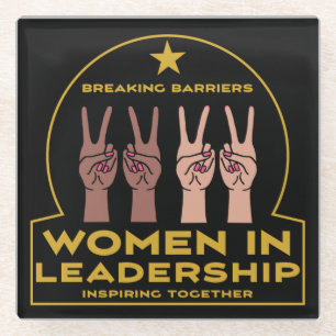 Women In leadership Glass Coaster