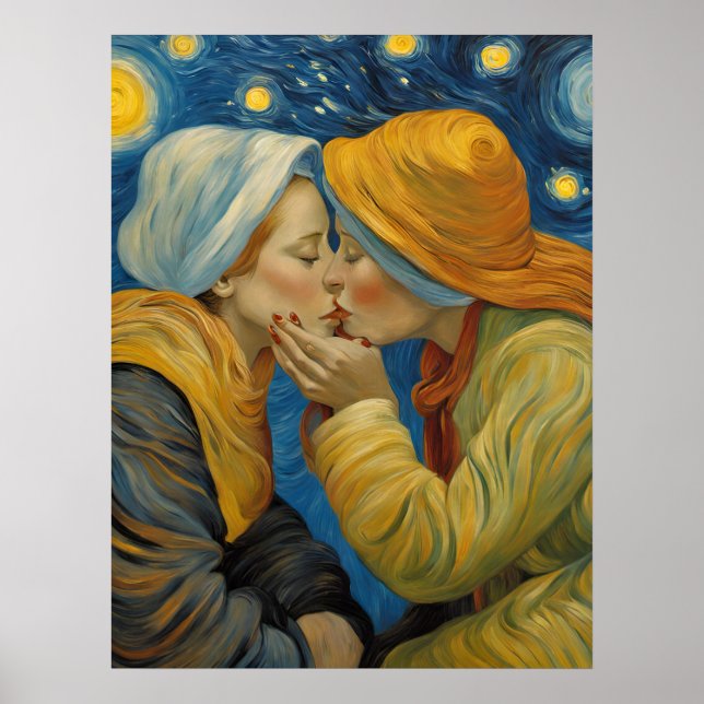 Women in Love Kissing  Poster (Front)