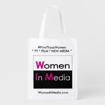 Women In Media EZ fold shopping bag - White