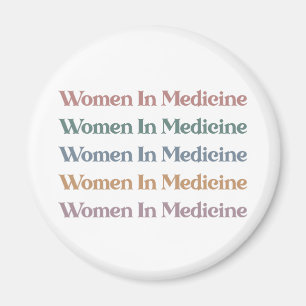 Women in Medicine Retro Future Nurse Med Student Magnet