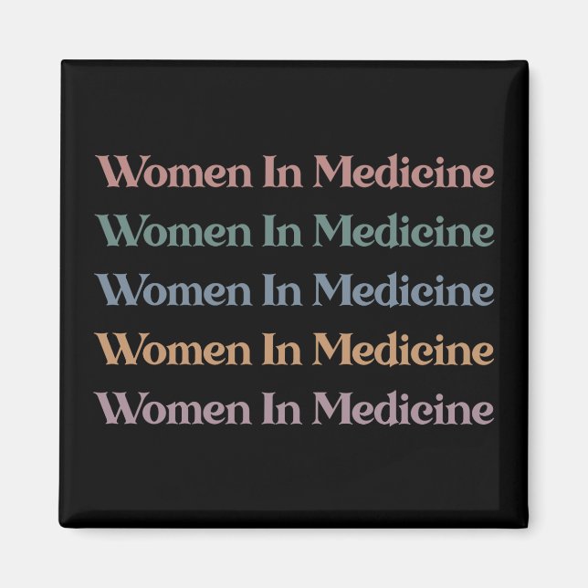 Women in Medicine Retro Future Nurse Med Student  Magnet (Front)